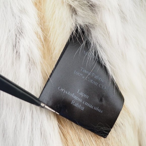 Rabbit Fur Lined Denim Jacket - Picture 7 of 7